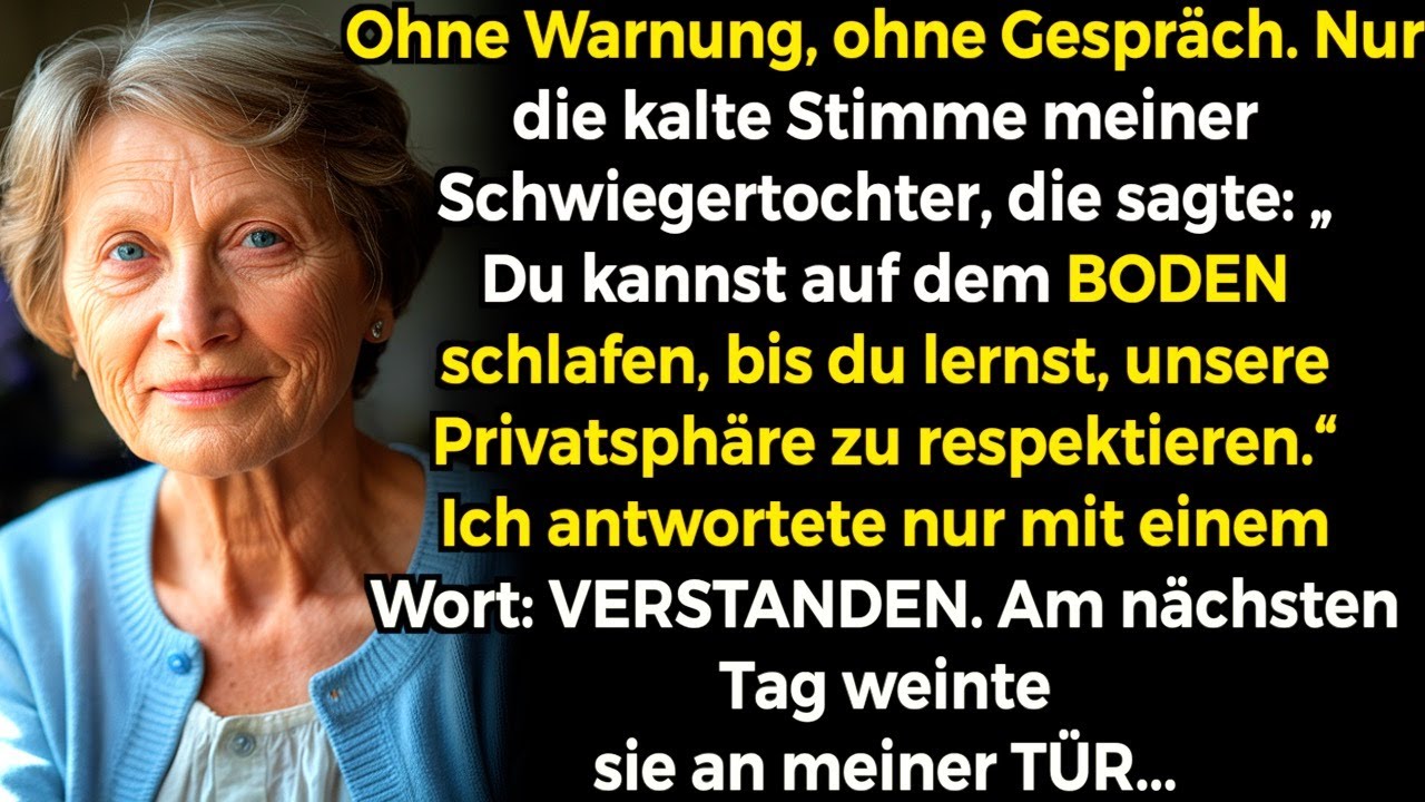 Meine Schwiegertochter schrieb„Schlaf auf dem Boden“ – ich antwortete nur„Verstanden“…