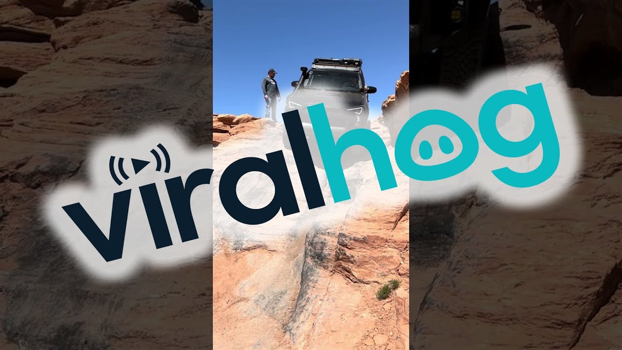 SUV Goes Down Steep Slope || ViralHog - YouTube