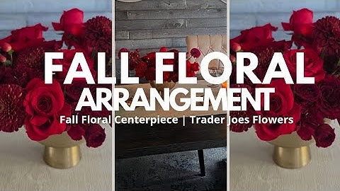 $40 Trader Joe’s Fall Flower Arrangement | Elegant Red Rose & Mum Centerpiece 🌹🍁”
