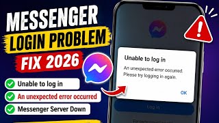 How To Fix Messenger Login Problem 2026 | An Unexpected Error Occurred | Messenger Server Down screenshot 5