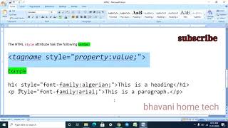 Part-7 text font in html | how to apply font in text  in html in Telugu