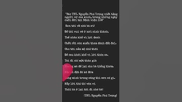 Bác tổng bí thư Nguyễn Phú Trọng viết tặng vợ bài thơ trong những ngày cuối đời tại bv 108