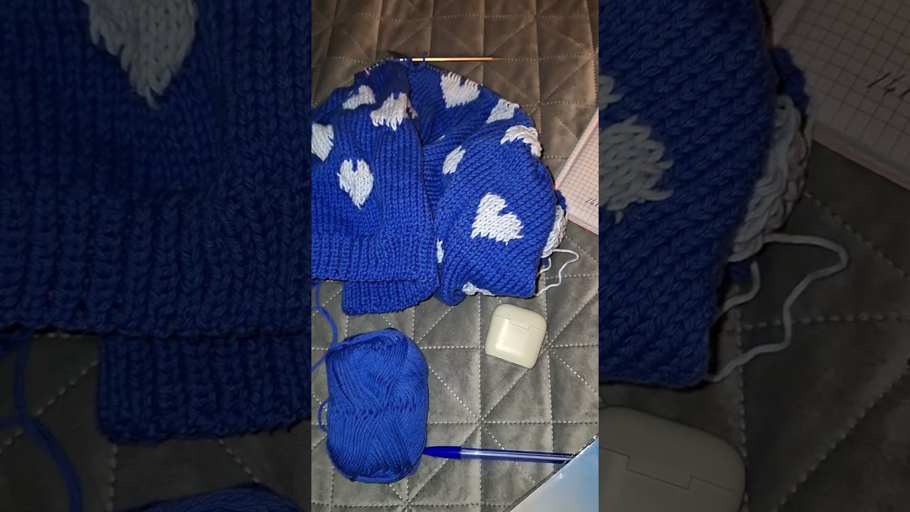 Knitted cardigan with 🩵 🩵🩵