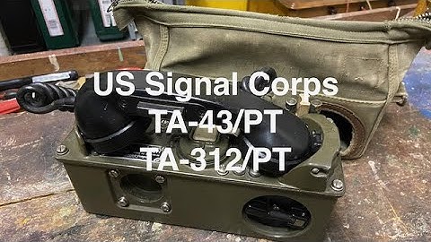 E27a - US Field Telephone TA-43/PT and TA-312/PT