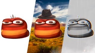 oi oi oi red larva in Different memes (Cottor Eye Joe | Sad Hamster)