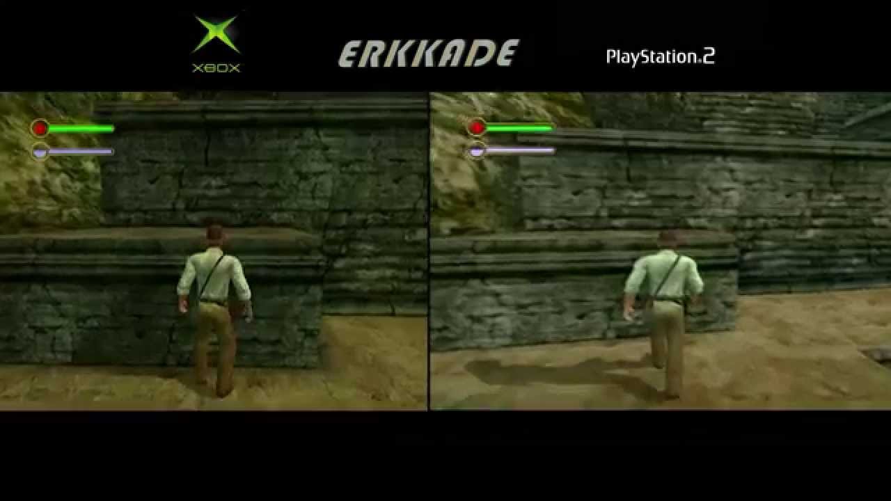 Comparison - Indiana Jones and the Emperor's Tomb Xbox vs PS2 - YouTube