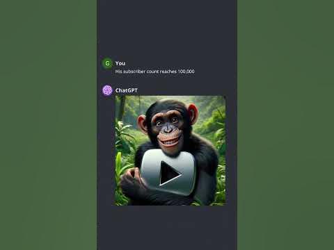 When a chimpanzee becomes a YouTuber 🙈 #ai #aiart #aigenerated #chatgpt