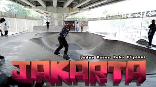 Panduan skatepark 1 menit Jakarta Timur, Indonesia Di bawah Flyover Pasar Rebo.