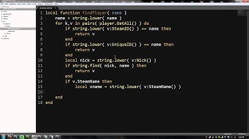 GLua Tutorial Series 002 (Finding Players, Muting Said Players)