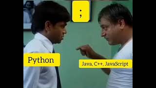 When Python meets a Semicolon 🤣🐍 #codingmemes