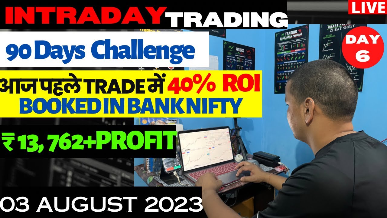₹13,762/- Profit Booked in Live Trading | 03 August 23 | Booked 40% ROI ...