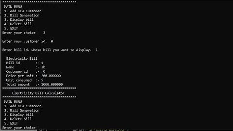 Electricity Bill Generator in C++ with source code | Source Code & Projects