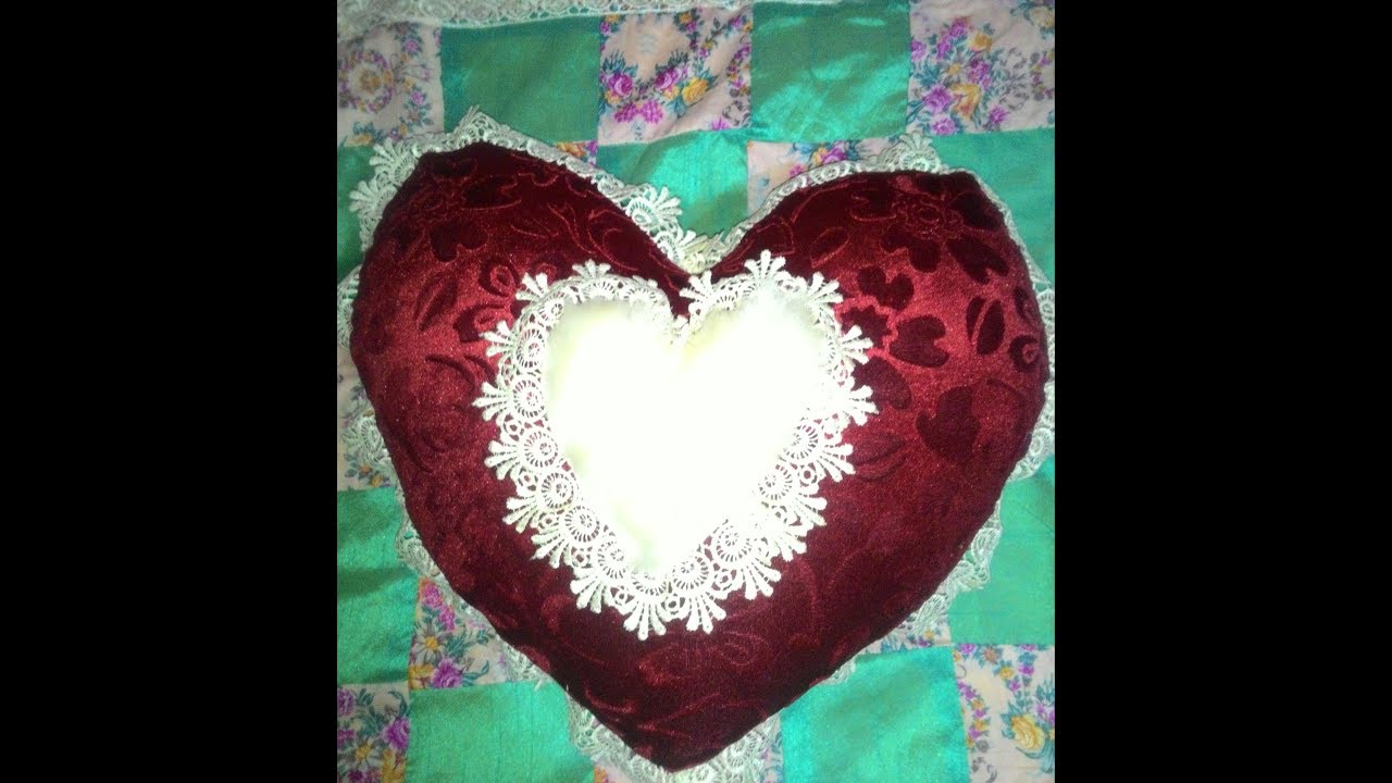 How to make cushion cover in heart shape YouTube