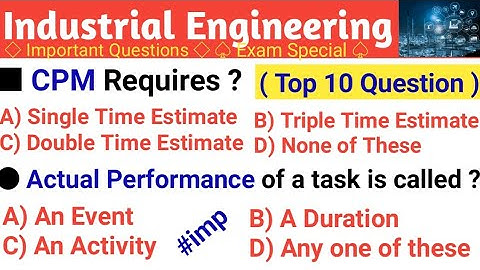 NMDC Model Paper 2021 || Top 10 Industrial Engineering Objective Question and Answer For All Exams