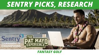 2024 Sentry Tournament Picks, Research, Course Preview | 2024 One and Done | 2024 Fantasy Golf Picks