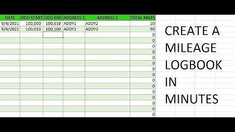 How to Make a Mileage Logbook in Excel