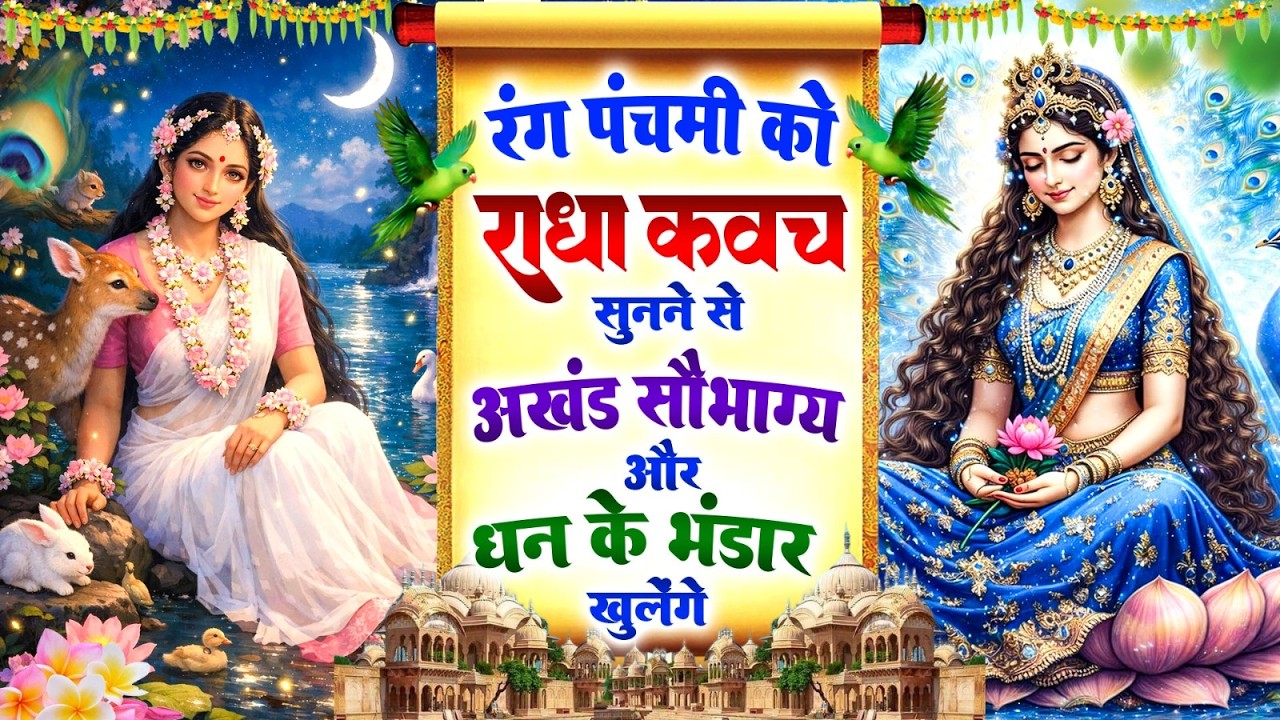 रंग पंचमी को #राधा कवच सुनने से अखंड सौभाग्य और धन के भंडार खुलेंगे~Shree Radha Kavach 2026