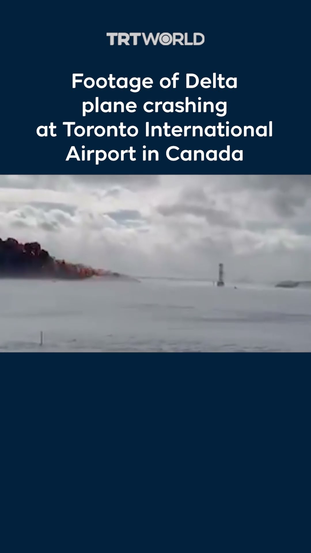 Footage of Delta plane crashing at Toronto International Airport in Canada