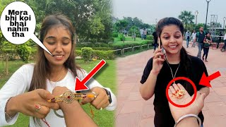 Girl's Reaction 🤩। Making Girls Smile 🤣 raksha Bandhan special video। it's Monti prank