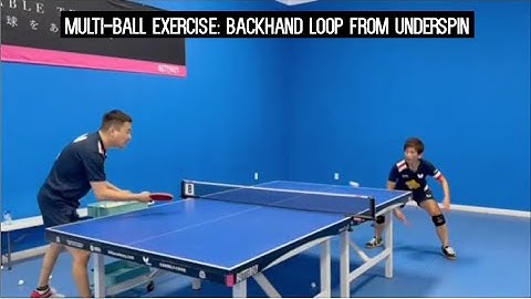 Butterfly Training Tips with Wang Hui - Backhand Loop Against Underspin