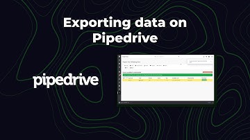 Exporting data on Pipedrive