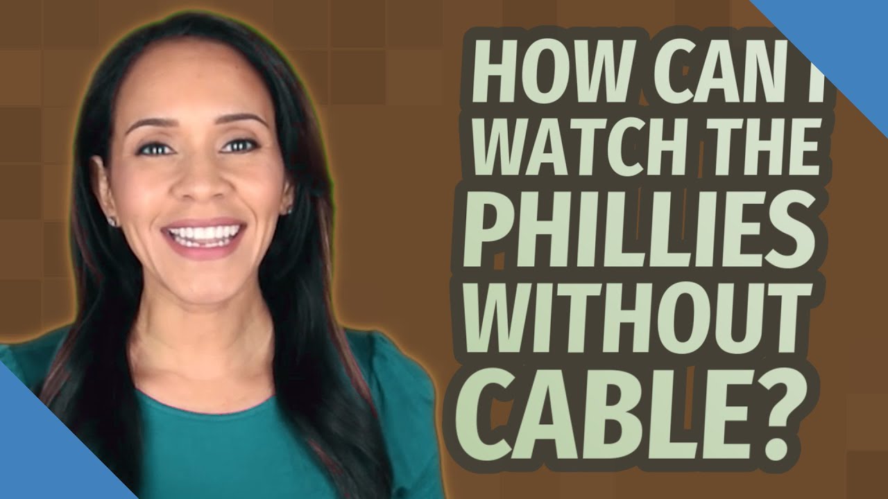 How can I watch the Phillies without cable? - YouTube