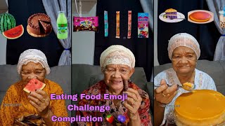 Great Grandmother👵Eating Food Emoji Challenge Compilation🫐🍓🍒🍑🥝🍇🍉🥭🍊🍎🥑 #makan