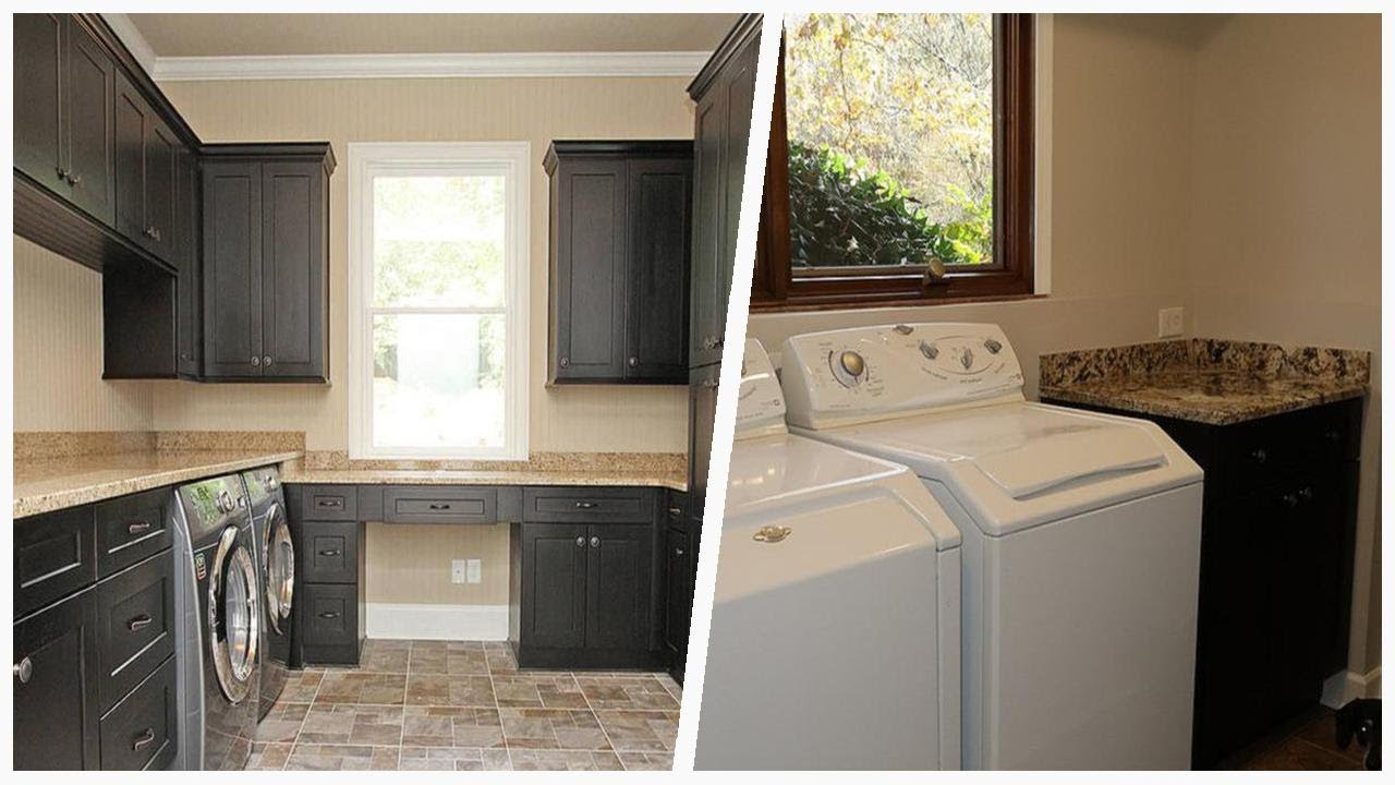 75 Beautiful Laundry Room With Black Cabinets And Beige Walls Design ...