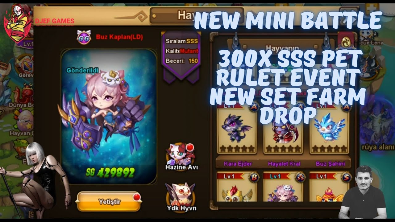 New Mini Battle, 200x Lucky Slot 777 sss Pet Upgrade, Gameplay