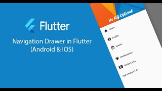 navigation drawer tutorial in flutter | how to create navigation drawer in flutter app-android & ios