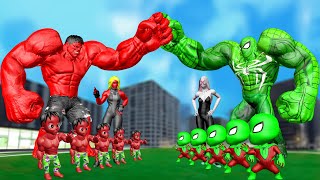 FAMILY RED HULK VS FAMILY GREEN SPIDER-MAN | LIVE ACTION STORY