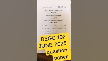 BEGC 102 june 2025 prev question paper/IGNOU prev year paper#ignou#ignoupreviousyearsolvedquestions