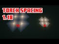 1.18 Torch Placement Spacing | spawn lighting in minecraft tutorial #shorts