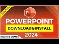 How to download  install microsoft powerpoint in pc  latest2024  