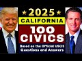 2025 U.S. Citizenship Test (California) Random USCIS 100 Civics Questions, Ciudadania Americana