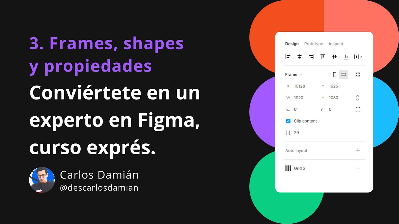 🖍️Tutorial 3 frames, shapes y propiedades Curso Figma desde cero en