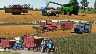FS22 / Map of SVK Gorbani / #129 Wheat harvesting DON-1500A, MTZ-50/82.1, MAZ-5549, KRAZ, JD S7 New