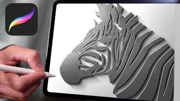 PROCREATE TUTORIAL 243  METAL ZEBRA