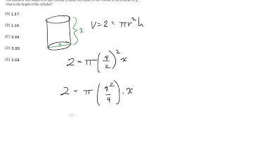 #12 - Right Circular Cylinders, SAT Math Level 2