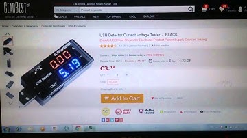 USB Detector Current Voltage Tester  -  BLACK
