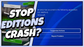 Minecraft PS4/PS5 - How To STOP The Editions Button Crash