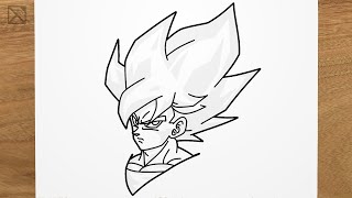 How to draw GOKU Super Saiyan (Dragon Ball Z) step by step, EASY