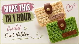 How to Crochet a Card Holder | Small Crochet Wallet Tutorial for beginners