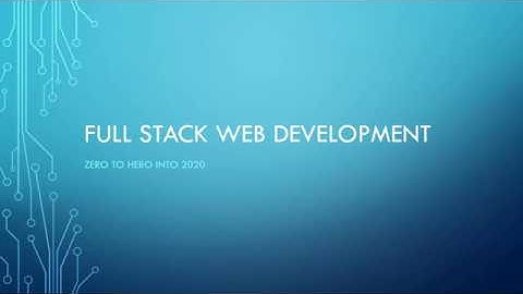 1. SETUP - Become a full stack web developer in 2020