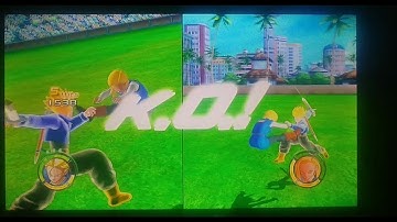 Dragonball Raging Blast 2 Super Saiyan Trunks Sword Slashes Attacks on Android 18 Ko Ryona