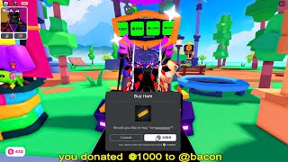 Pls donate roblox live GIVEAWAY