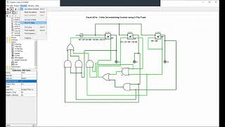 How to Simulate a 3-bit Decrementing Counter using D-Flip Flops in Logisim