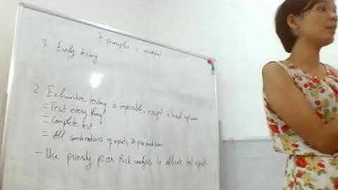 Livestream khóa học ISTQB foundation- Chapter 1- seven principles of testing and test process
