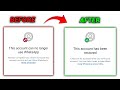 This account can no longer use Whatsapp Problem New Solution 2025 || New Working Unban 2025
