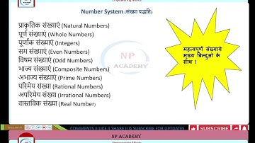 सभी प्रकार की संख्या को पहचानें ||संख्या पद्धति || Identify all types of numbers